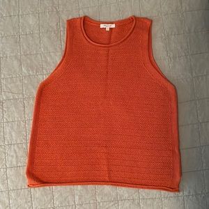 Madewell sleeveless knit top. Size M. Gently worn. No flaws. 91% cotton.